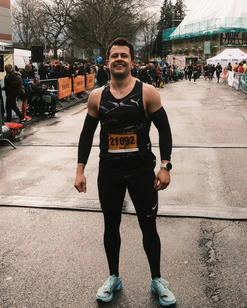 Nico W. im Ziel des Halbmarathons